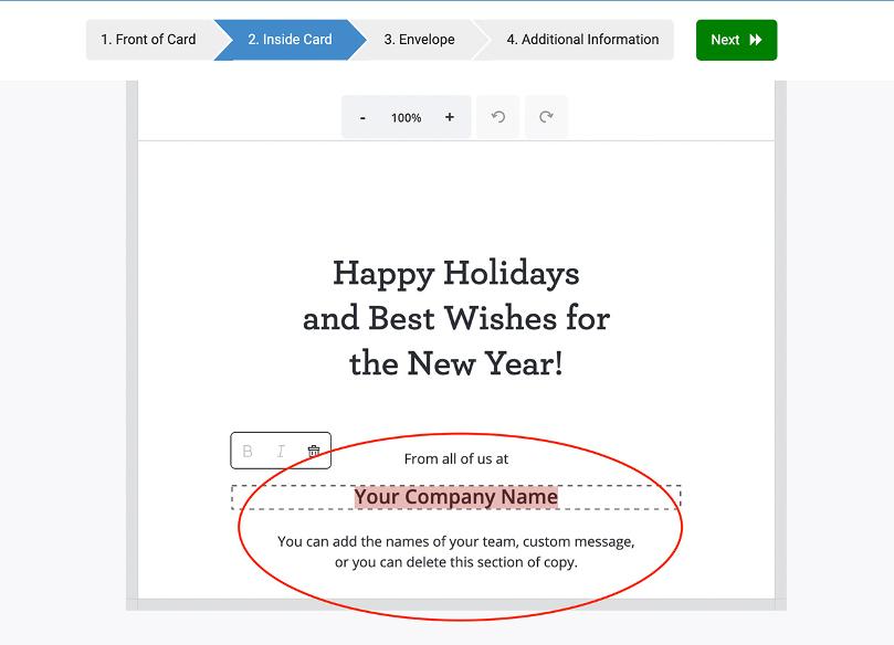 Holiday Card with Your Company Name